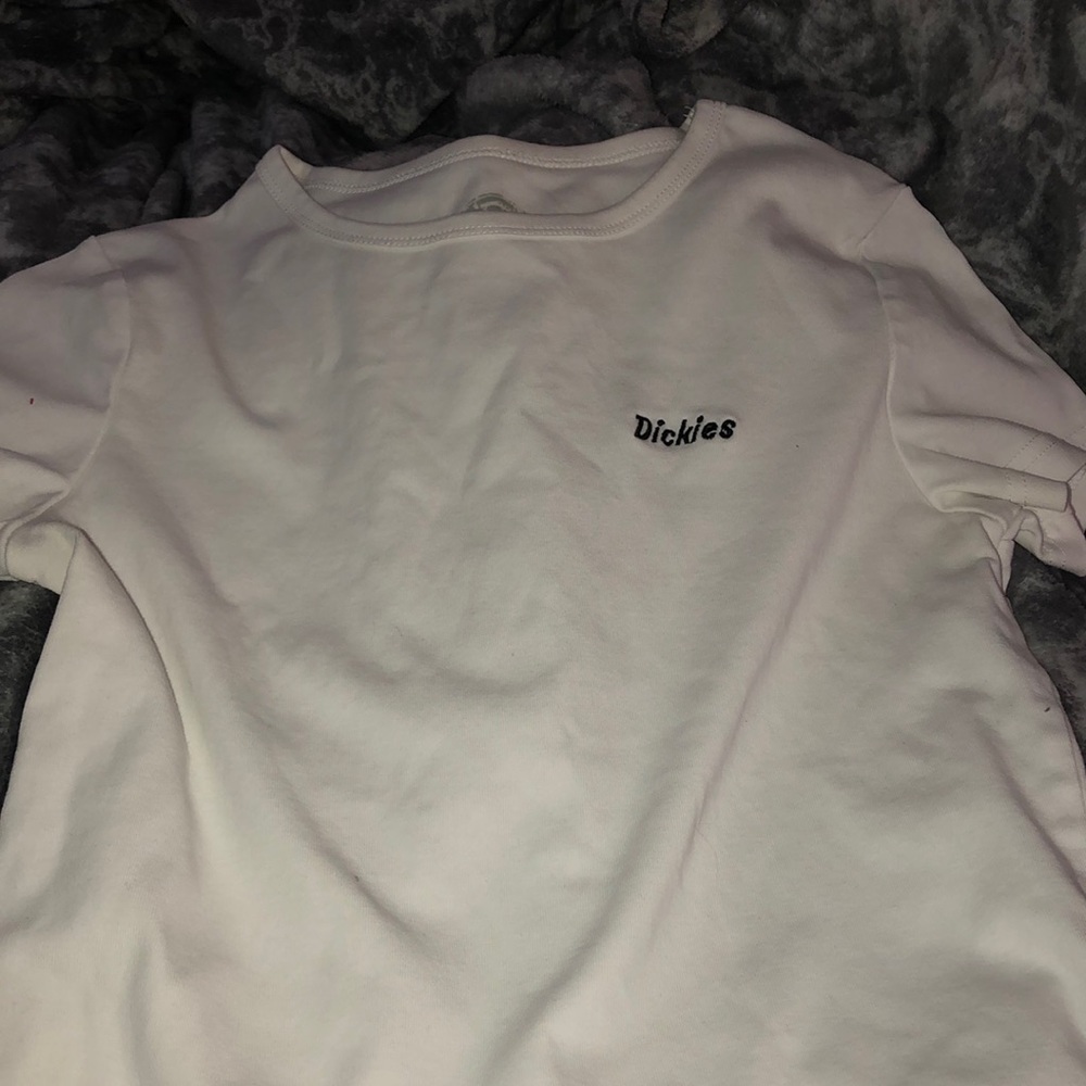 White Dickies t shirt, slightly tight fitting. Barley warn, maybe once or twice.